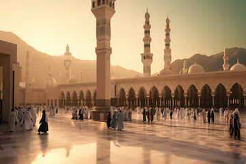 diverse-group-individuals-walks-around-massive-architectural-structure-nabawi-masjid-mosque-al-madinah-saudi-arabia-ai-generated_538213-18143.jpg