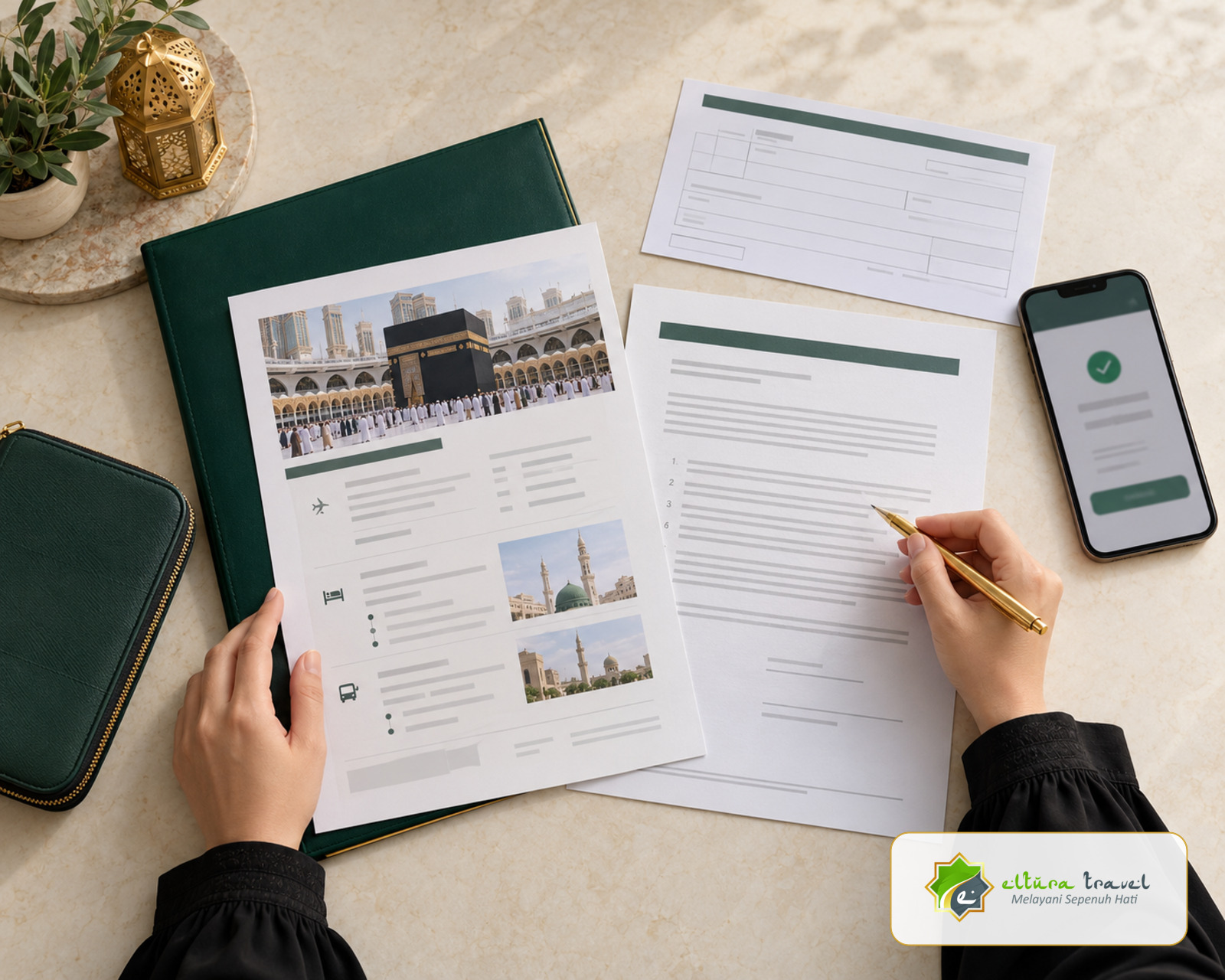 Checklist dokumen dan bukti pembayaran sebelum transfer biaya Umroh
