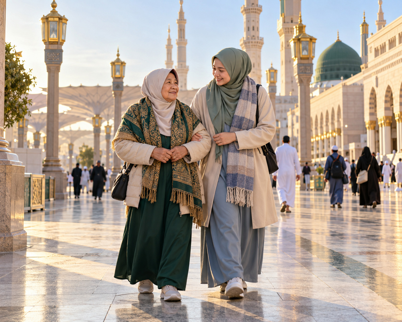 Pendampingan jamaah lansia saat Umroh musim dingin di Madinah