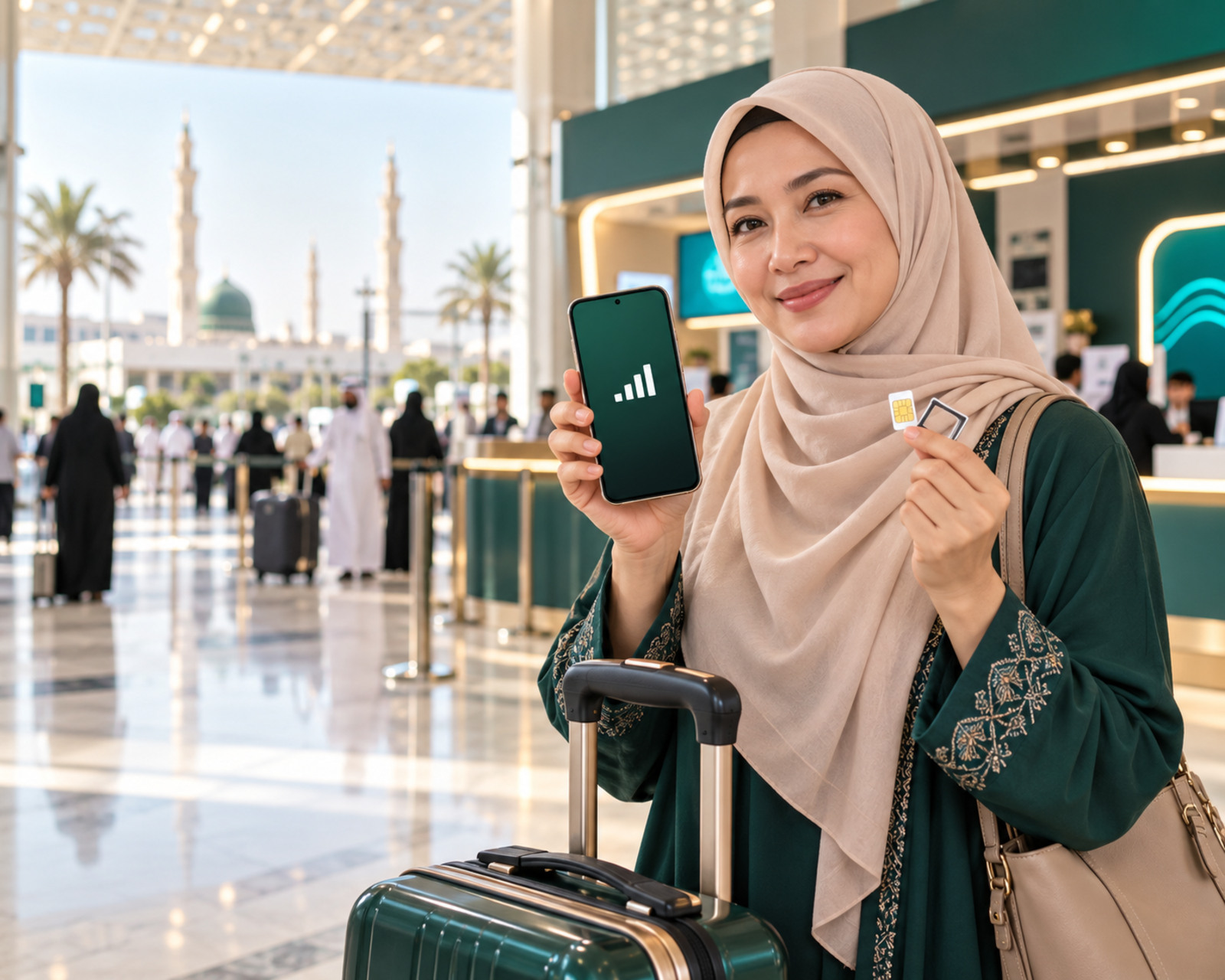 Jamaah memilih SIM card Arab Saudi untuk Umroh
