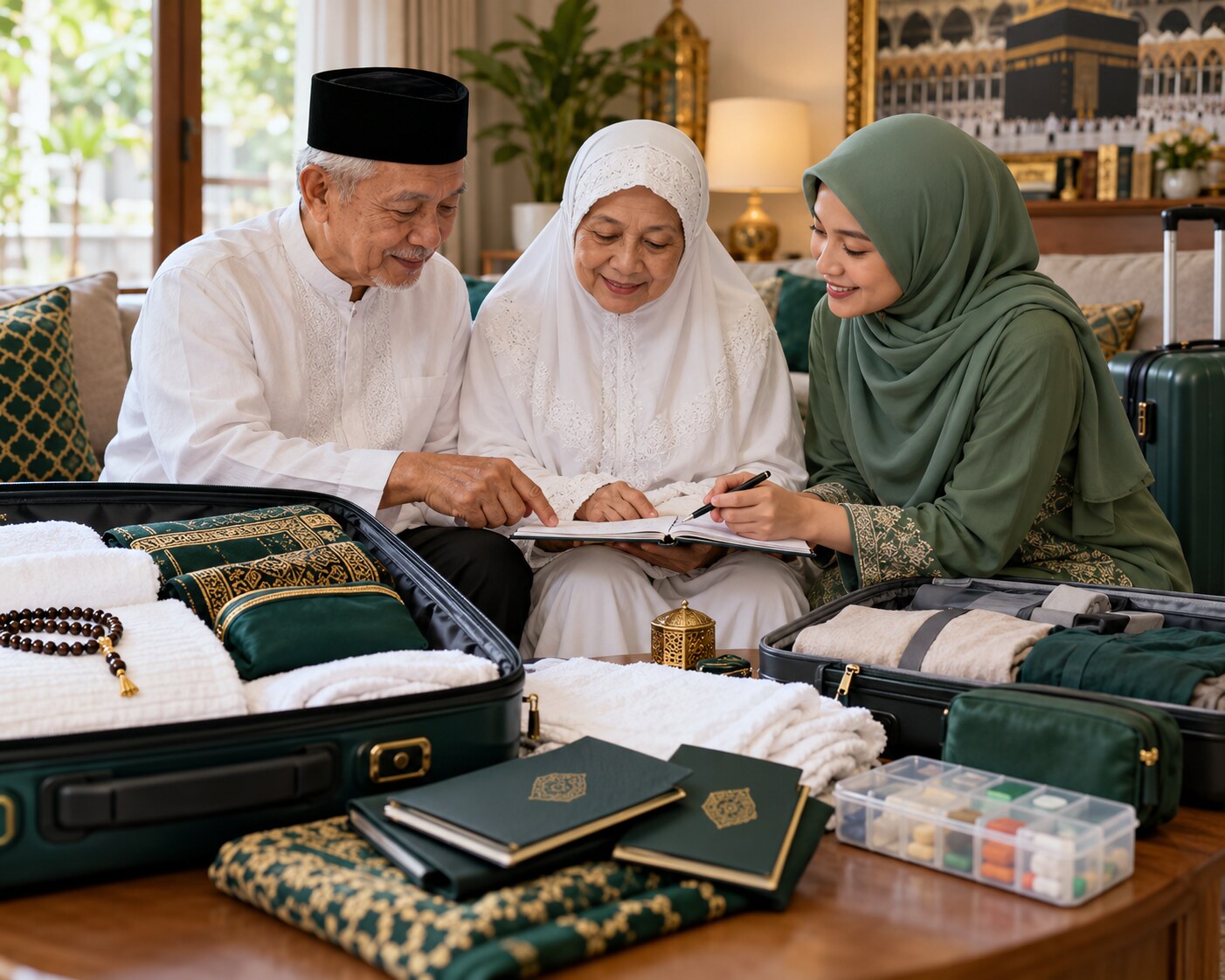 Keluarga menyiapkan checklist akhir Haji 2027