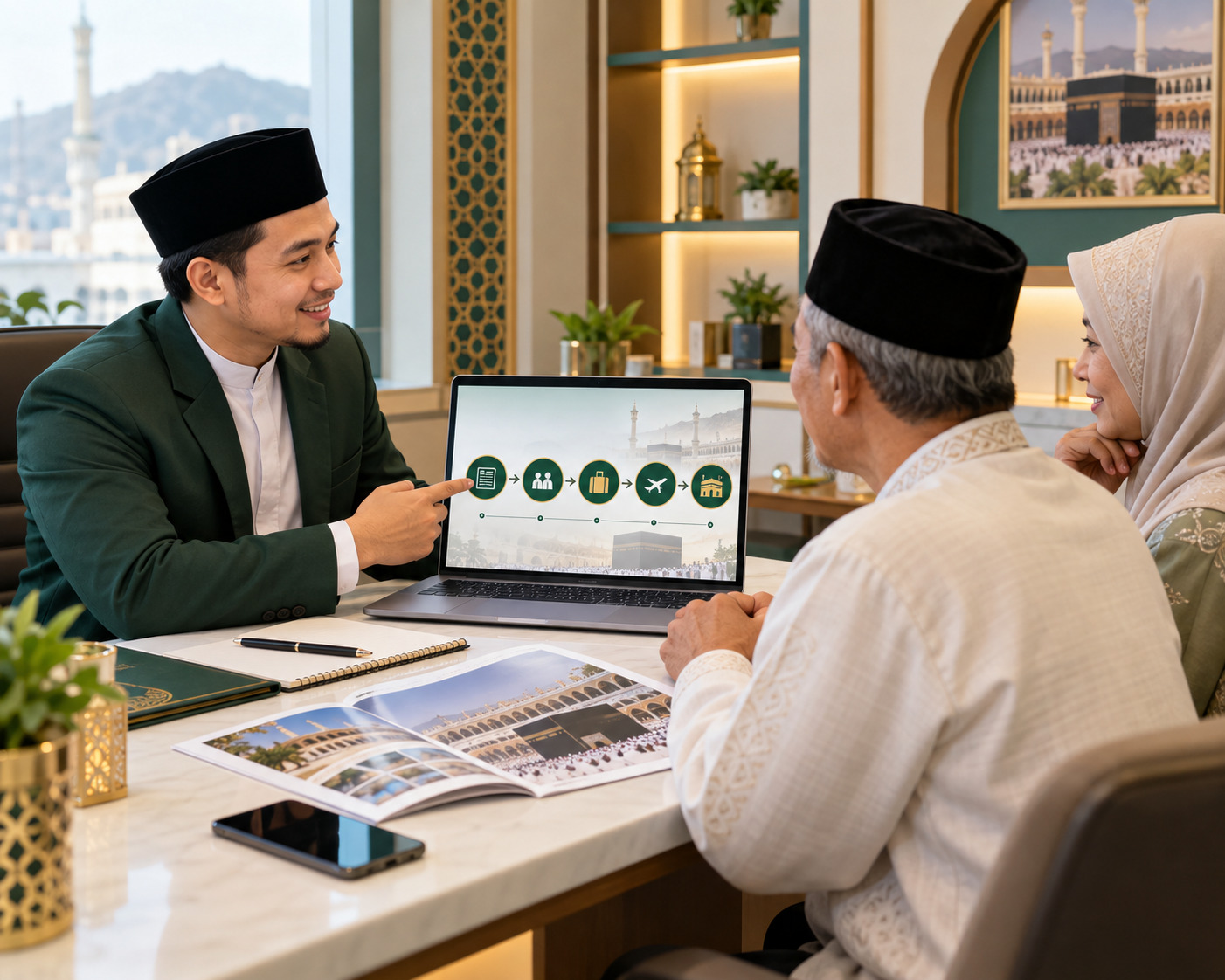 Alur kerja mitra Haji resmi