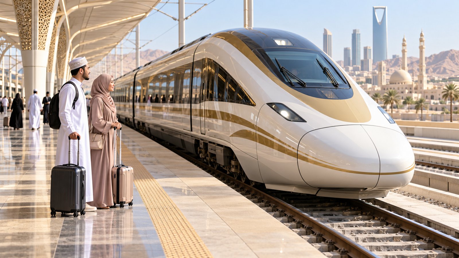 Ilustrasi Kereta Haramain untuk perjalanan Umroh