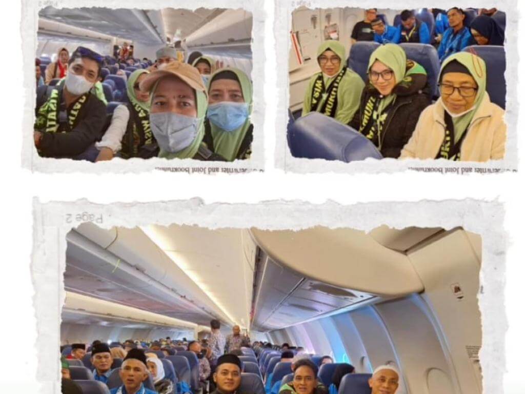 Dokumentasi Jamaah di Pesawat
