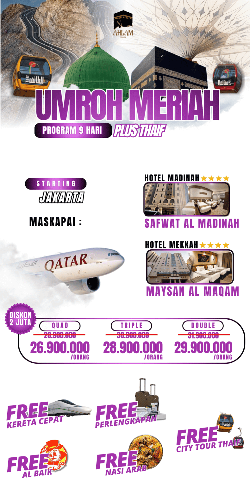 Banner Umroh Meriah Ahlam Travel