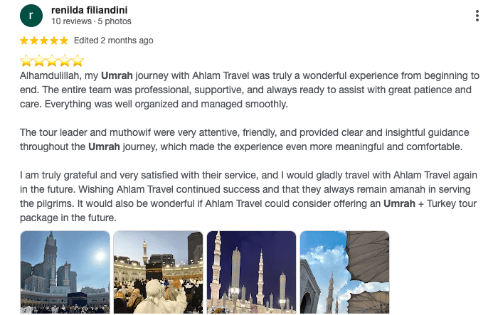 Screenshot Google Review Ahlam Travel 1