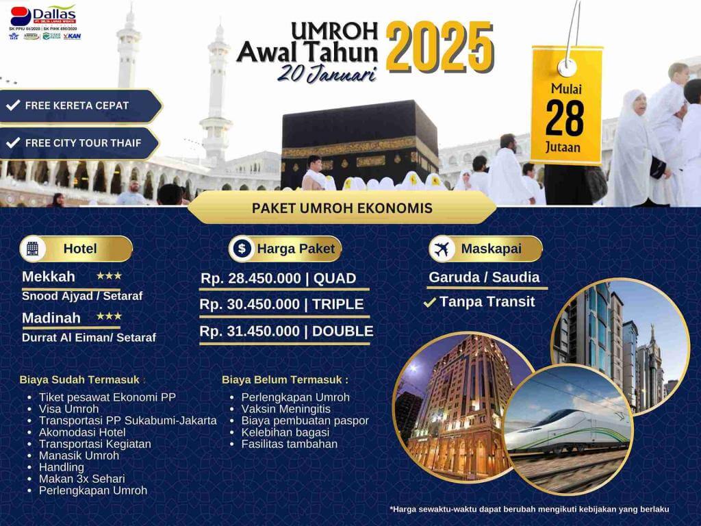 Umroh Awal Tahun 2025 | Paket Ekonomis