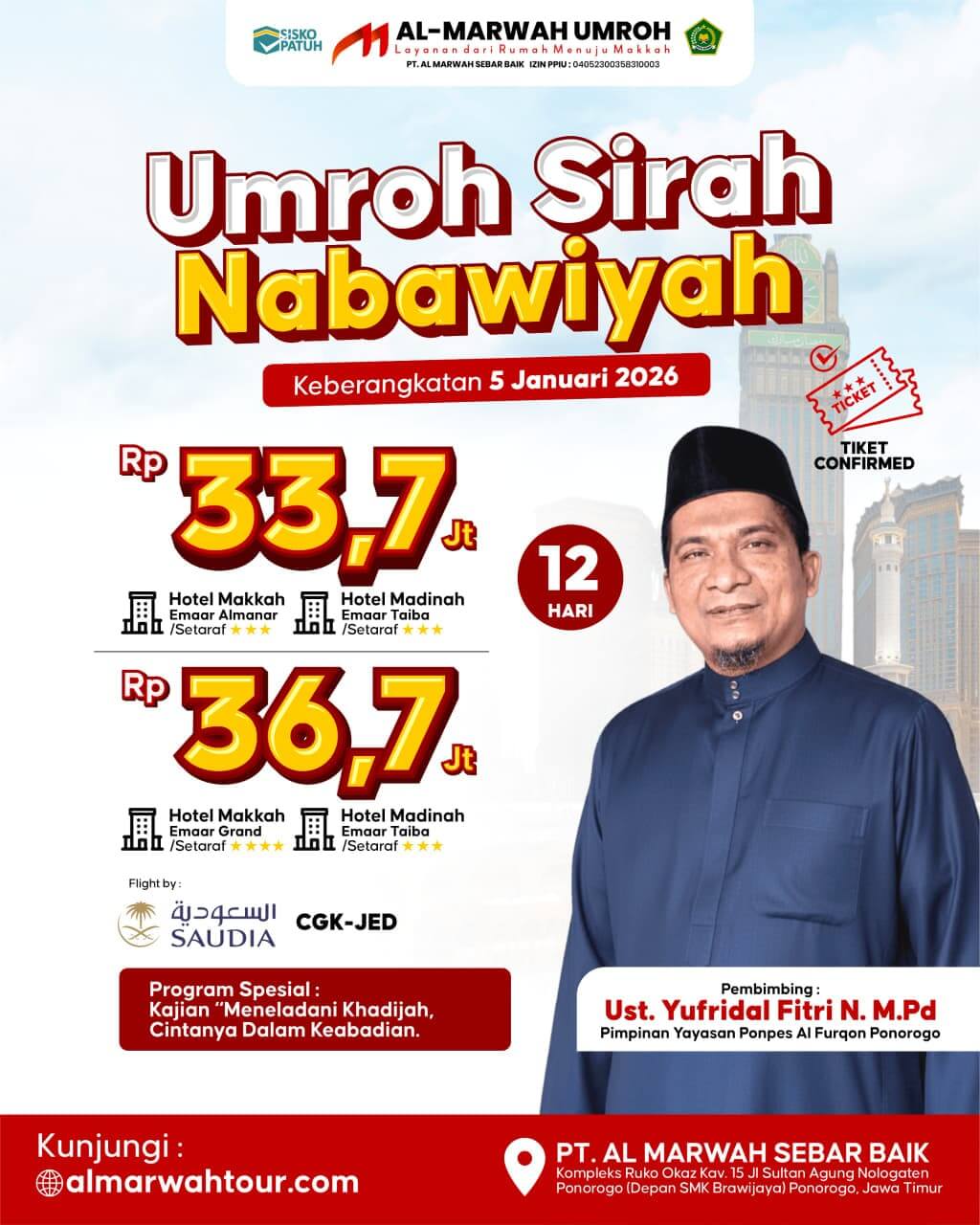 Paket Umroh Sirah Nabawiyah CGK