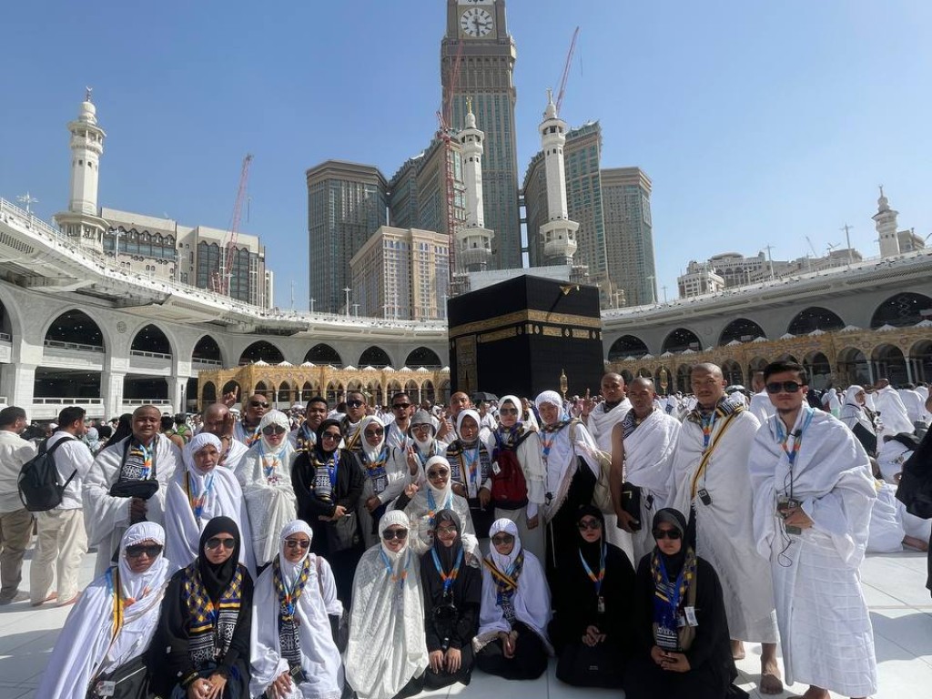 Jamaah selesai melaksanakan ibadah Umroh