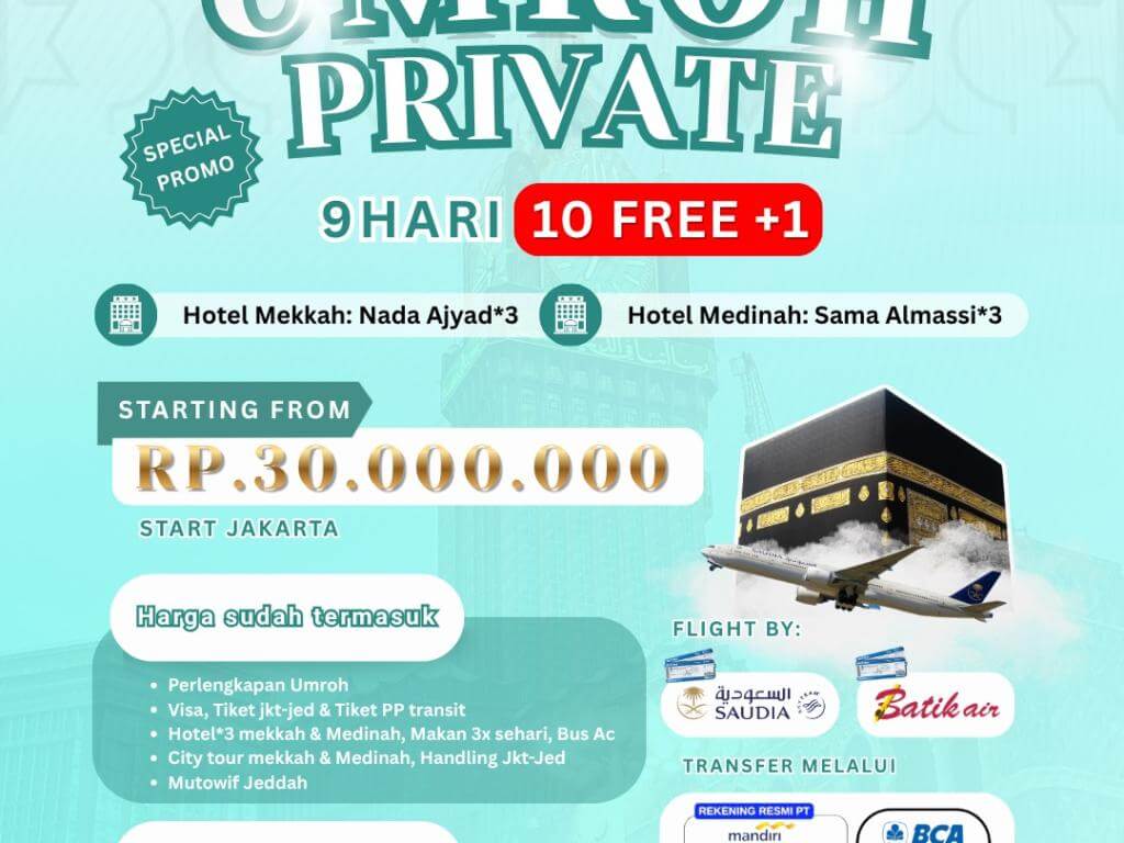 Umrah Private 9 Hari
