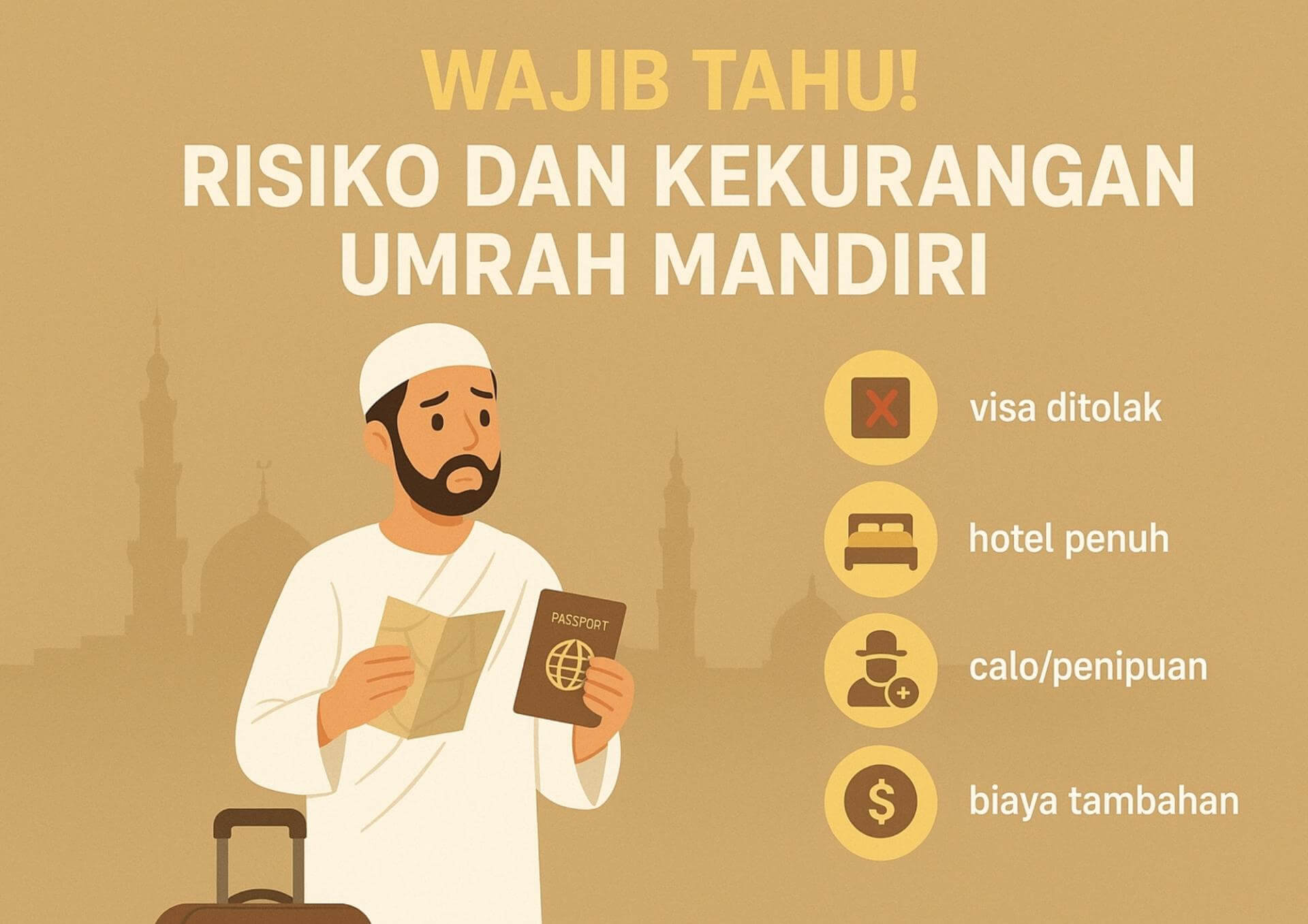 Wajib Tahu! Risiko dan Kekurangan Umrah Mandiri untuk Calon Jamaah.jpg