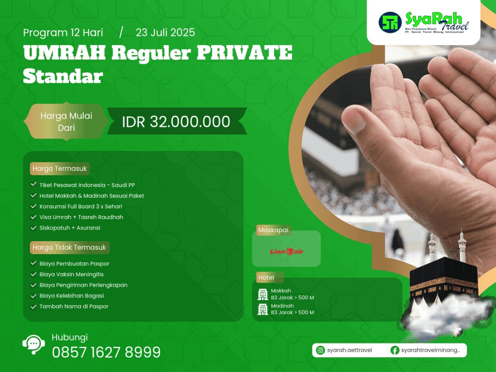 2. Umrah Reguler PRIVATE Standar 23072025