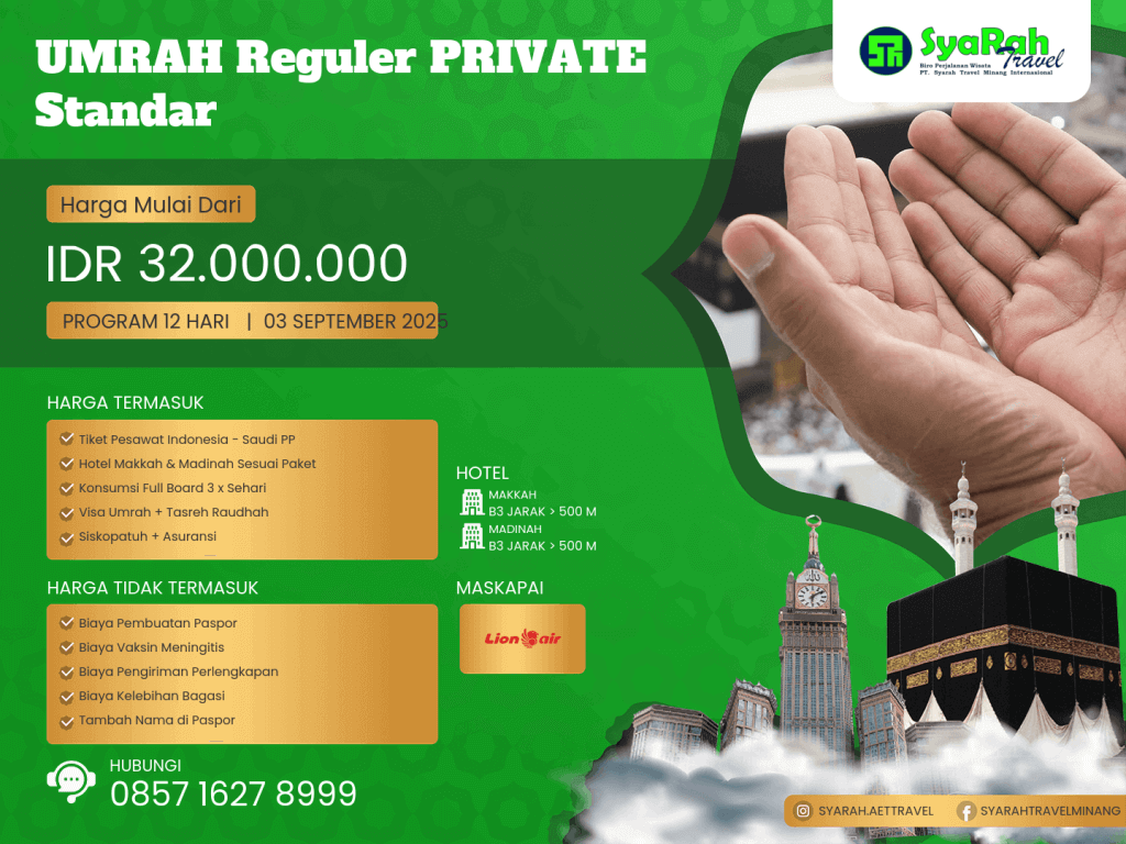 4. Umrah Reguler PRIVATE Standar 03092025