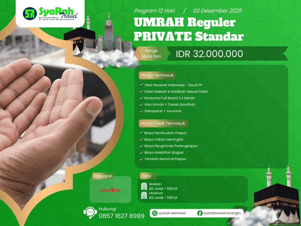 7. Umrah Reguler PRIVATE Standar 03122025