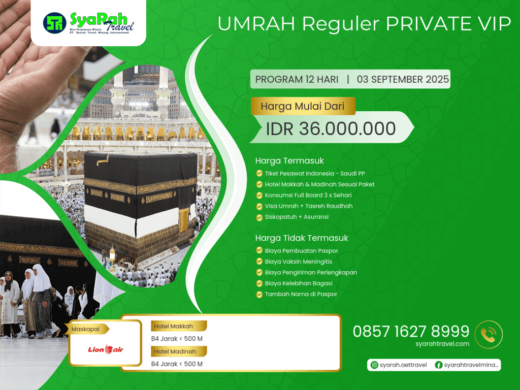 4. Umrah Reguler PRIVATE VIP 03092025