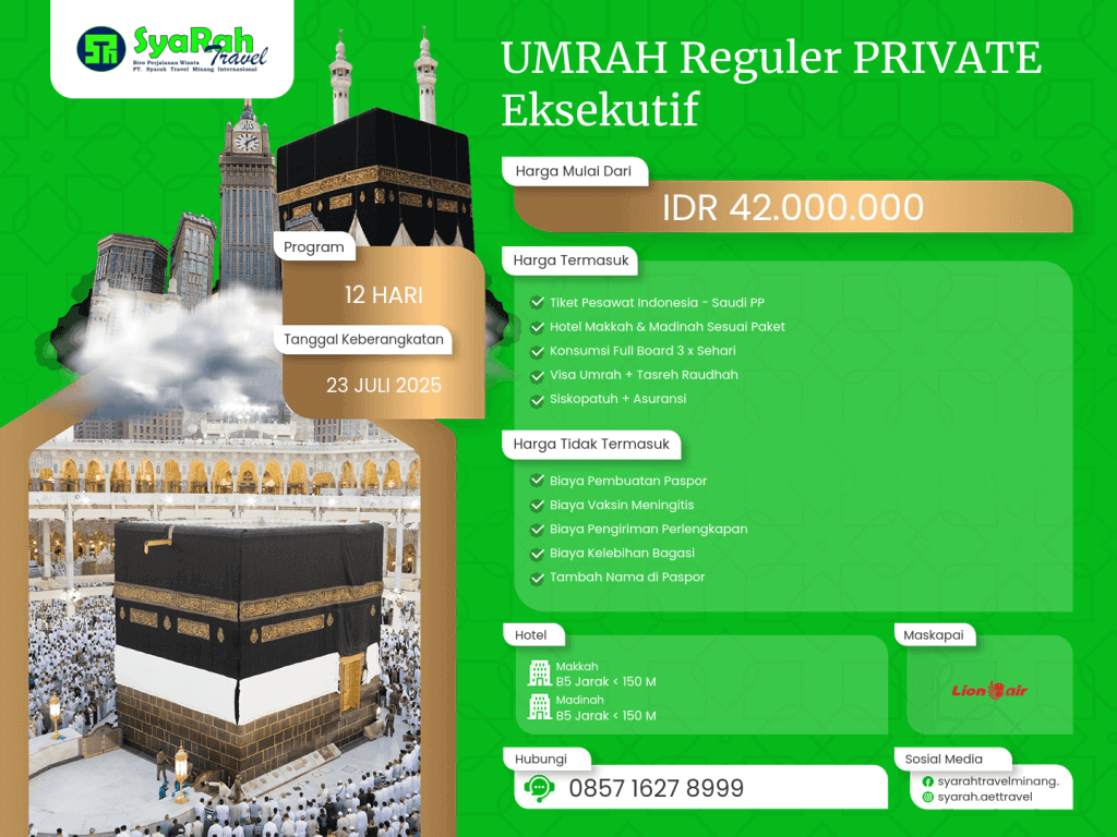 2. Umrah Reguler PRIVATE EKSEKUTIF 23072025
