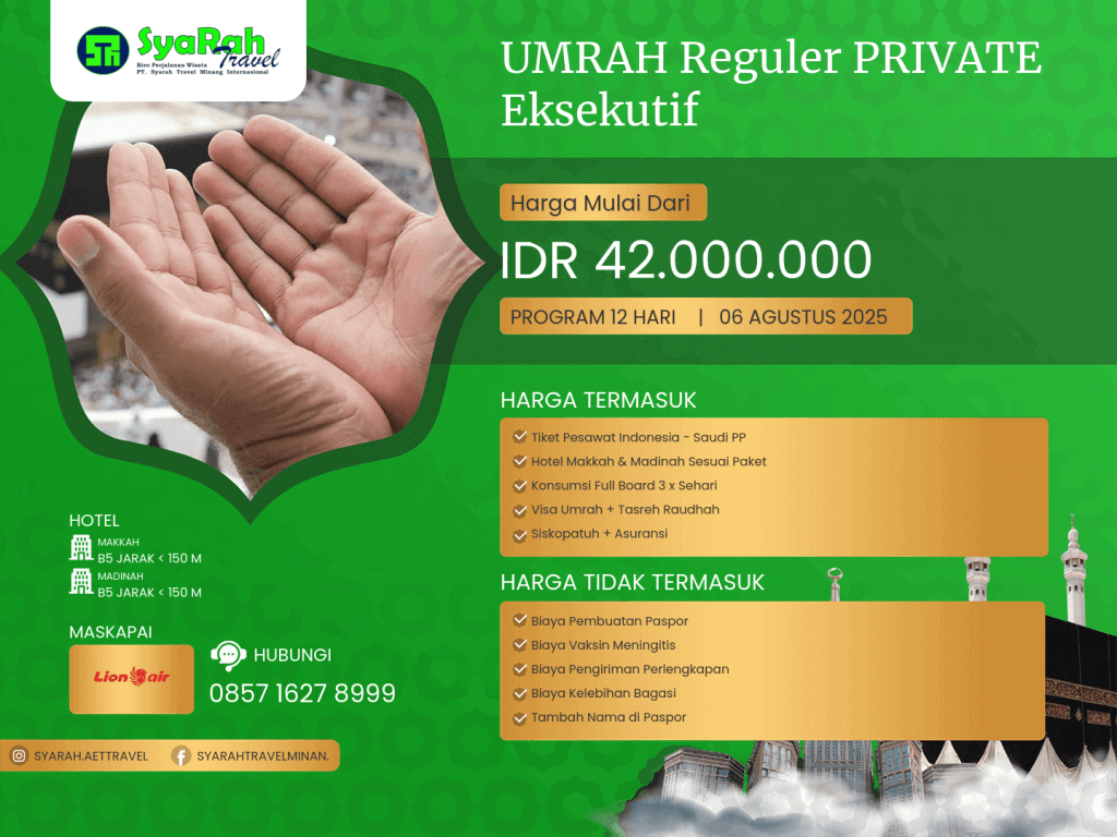 3. Umrah Reguler PRIVATE EKSEKUTIF 06082025