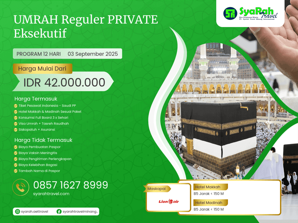 4. Umrah Reguler PRIVATE EKSEKUTIF 03092025