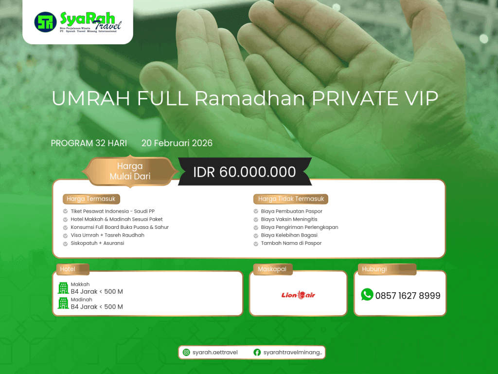 2. Umrah FULL Ramadhan PRIVATE VIP 20022026