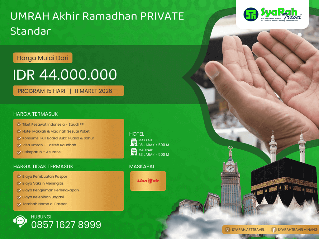 4. Umrah AKHIR Ramadhan PRIVATE STANDAR 11032026