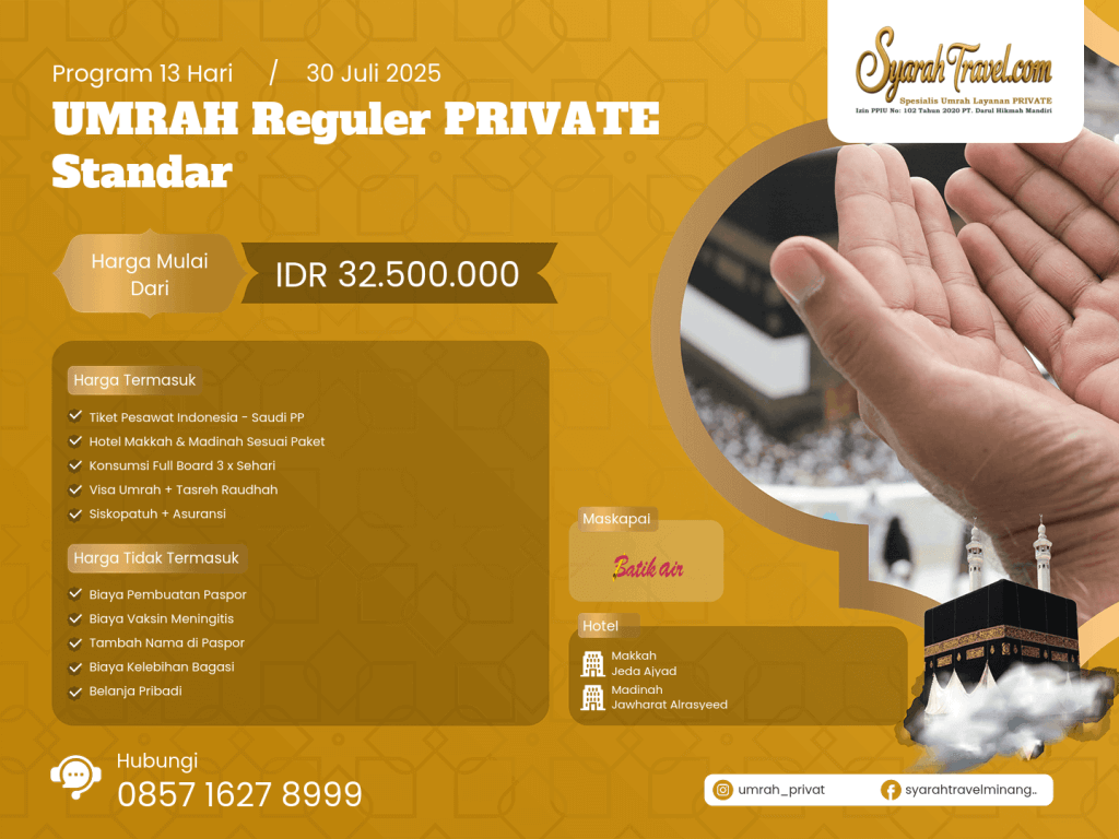 2. UMRAH REGULER PRIVATE STANDAR 30072025 BATIK