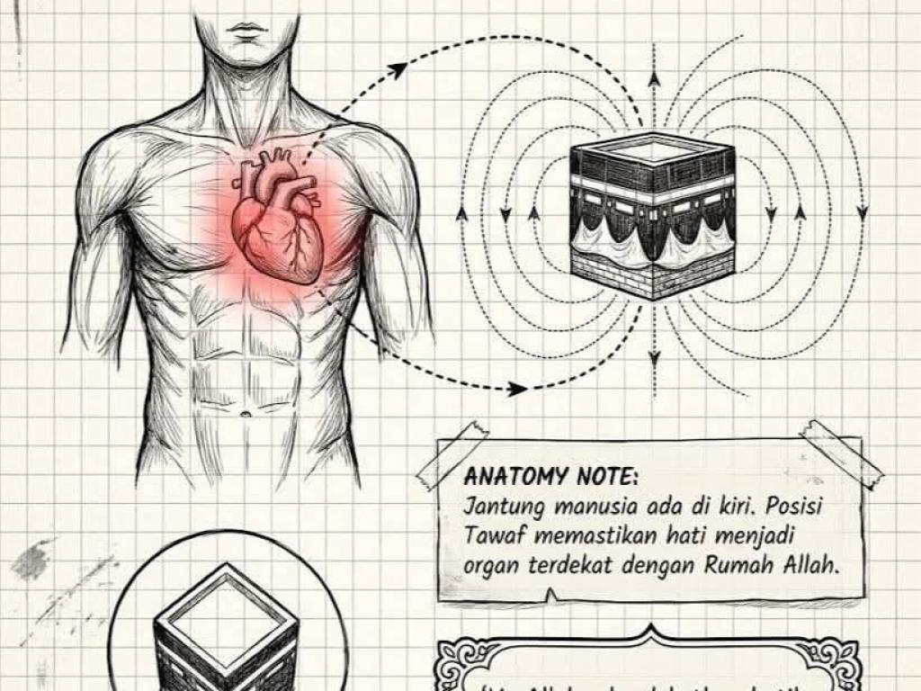 posisi jantung dan kabah
