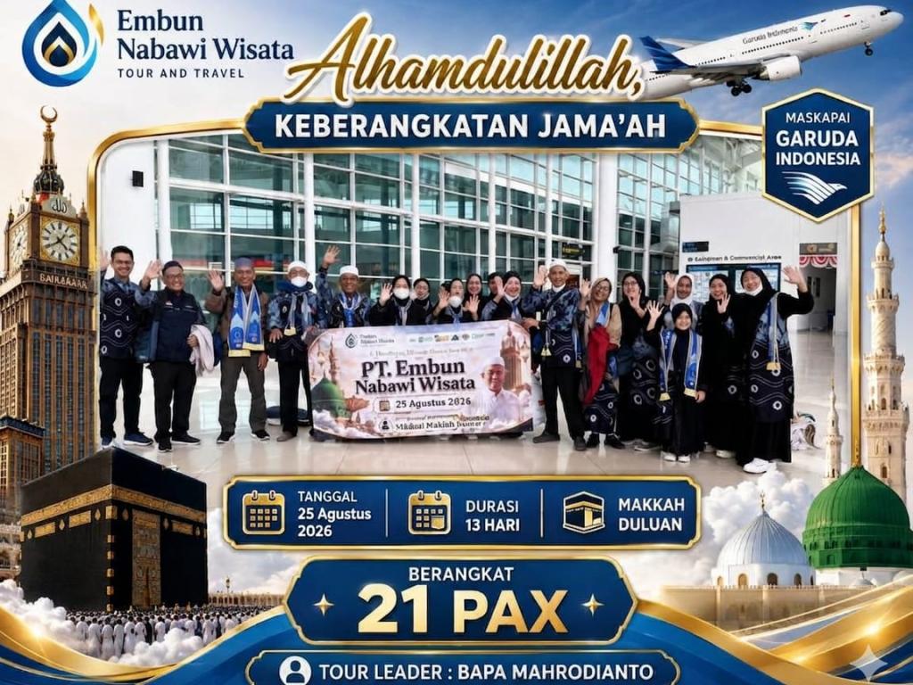 Group 25 Agustus 2026 Garuda 13 Hari Mekkah duluan